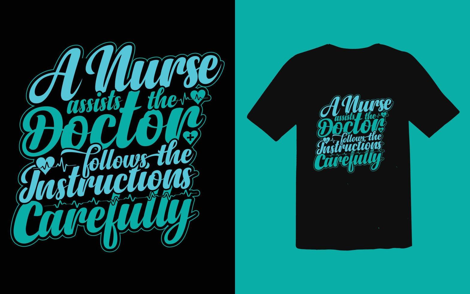 trendy verpleegster typografische t-shirt ontwerp vector