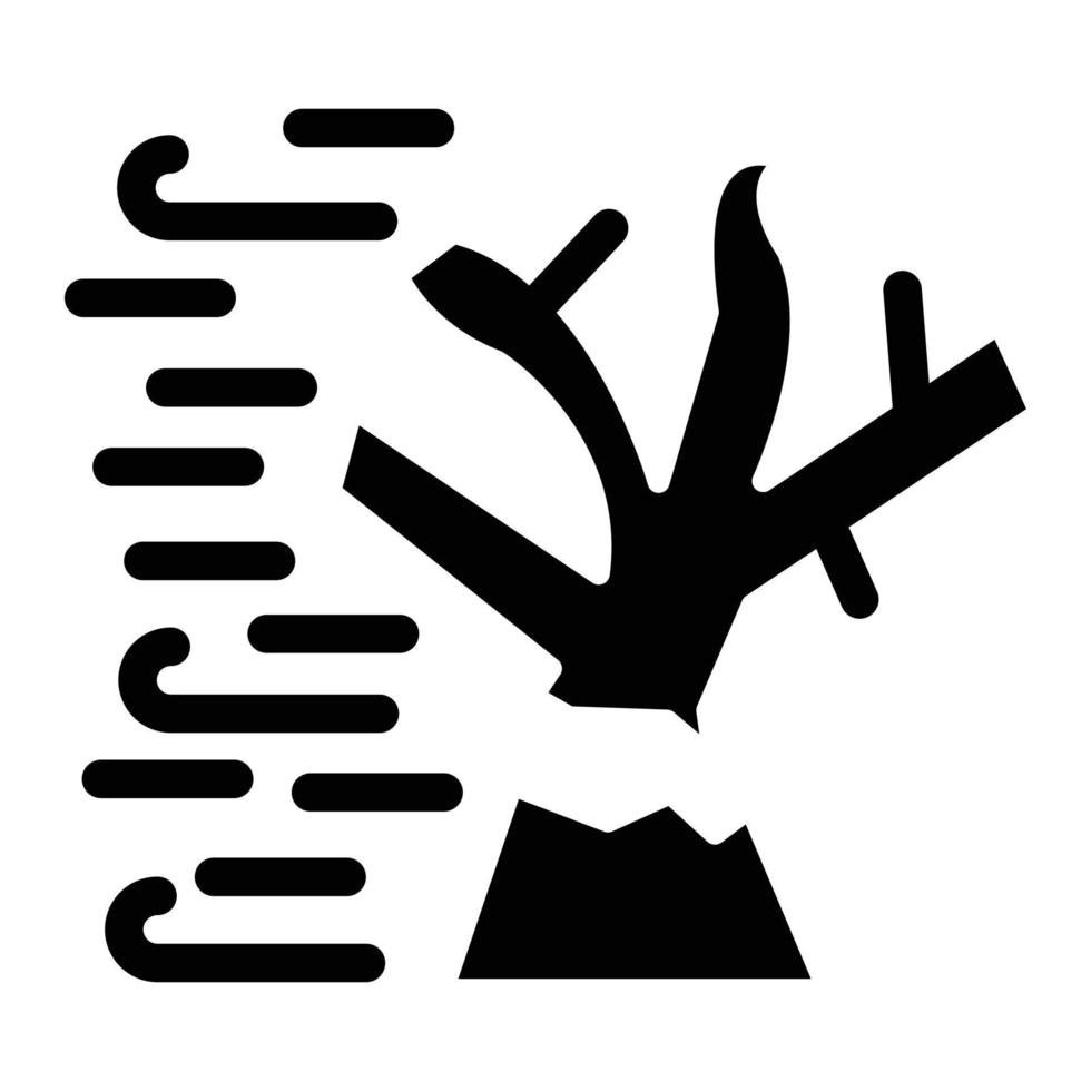 boom gebroken pictogramstijl vector