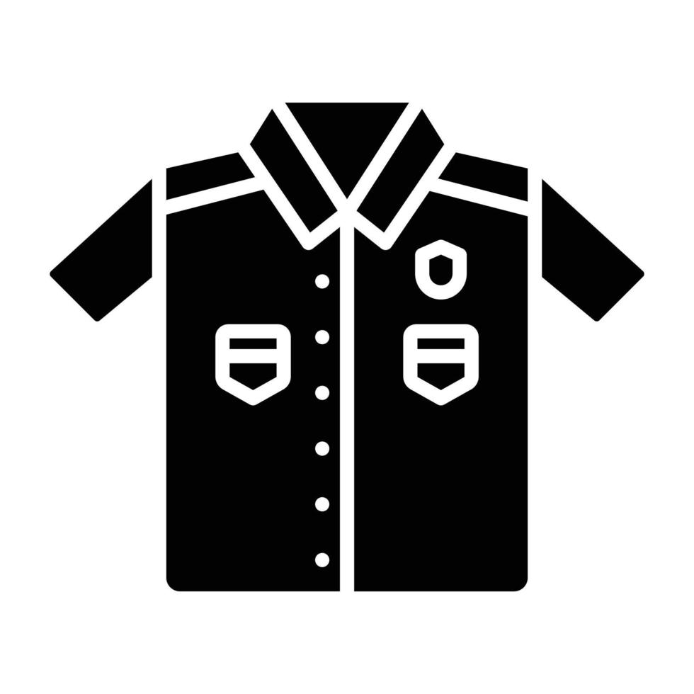 politie-uniform pictogramstijl vector