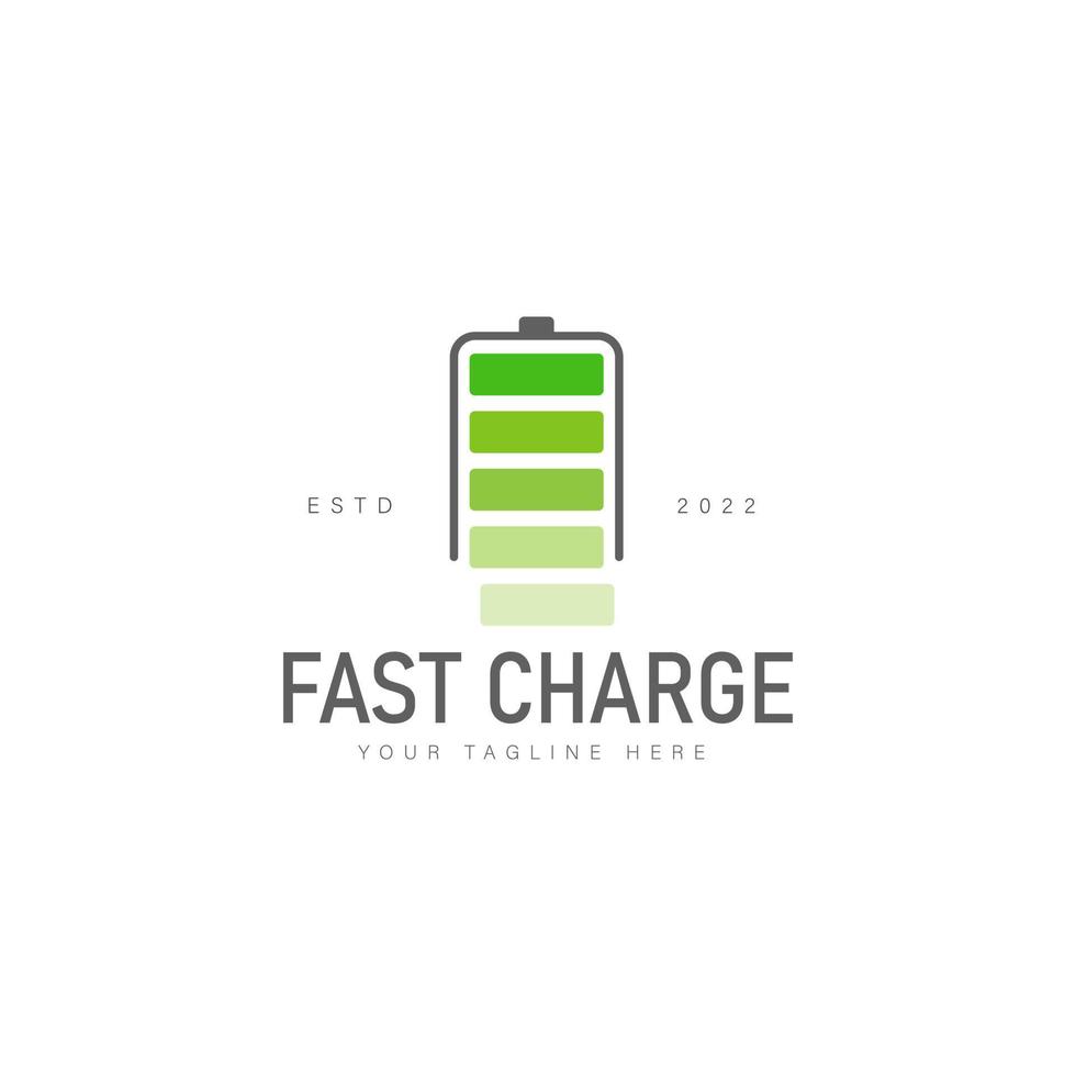 snel opladen batterij logo ontwerp illustratie pictogram vector