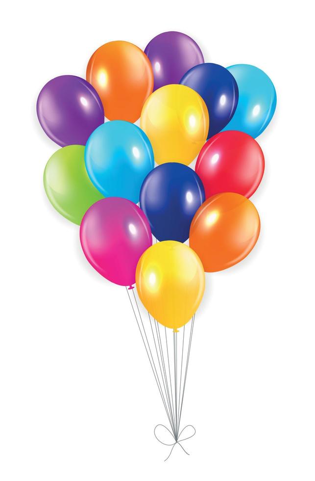 set gekleurde ballonnen, vectorillustratie. vector