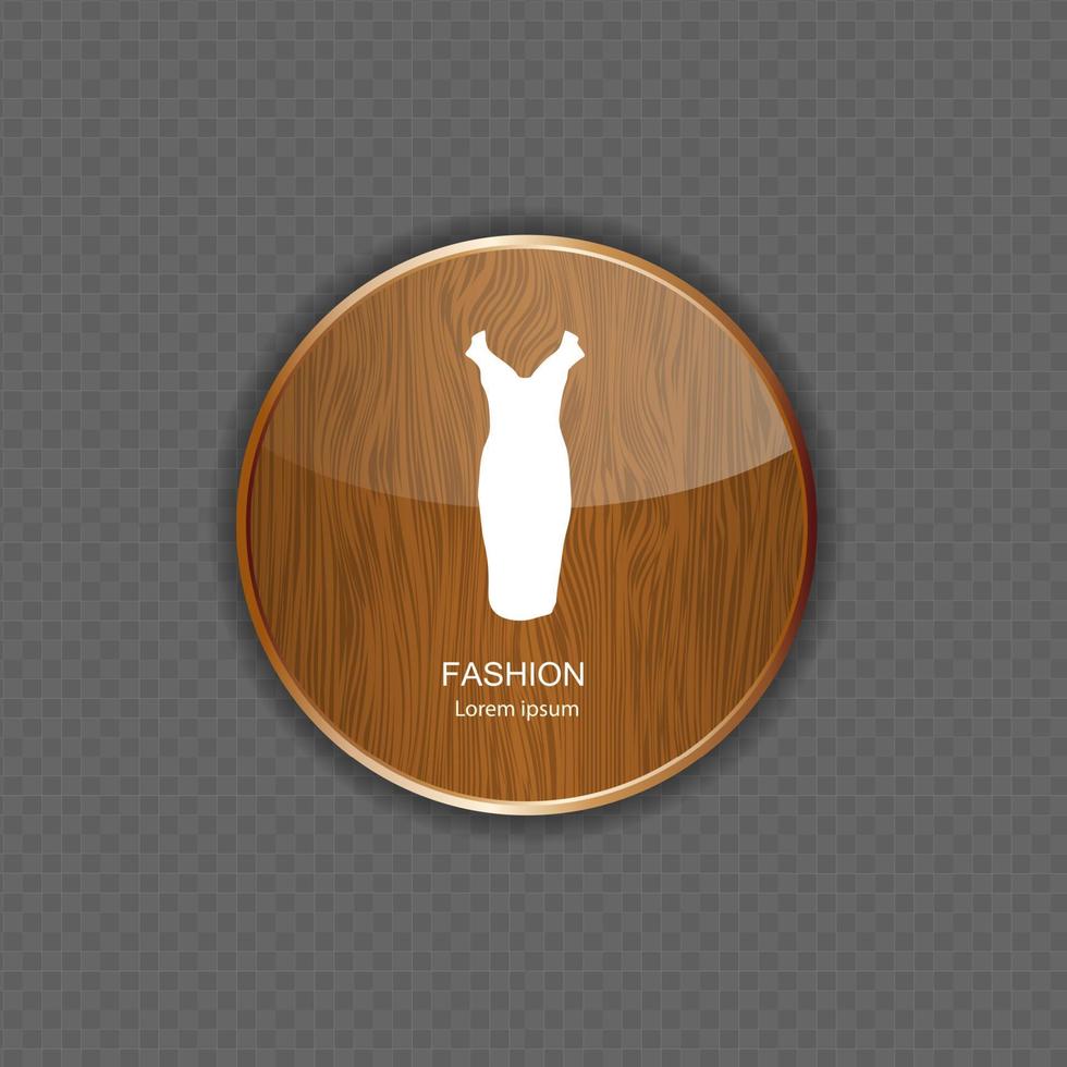 mode hout applicatie iconen vector illustratie
