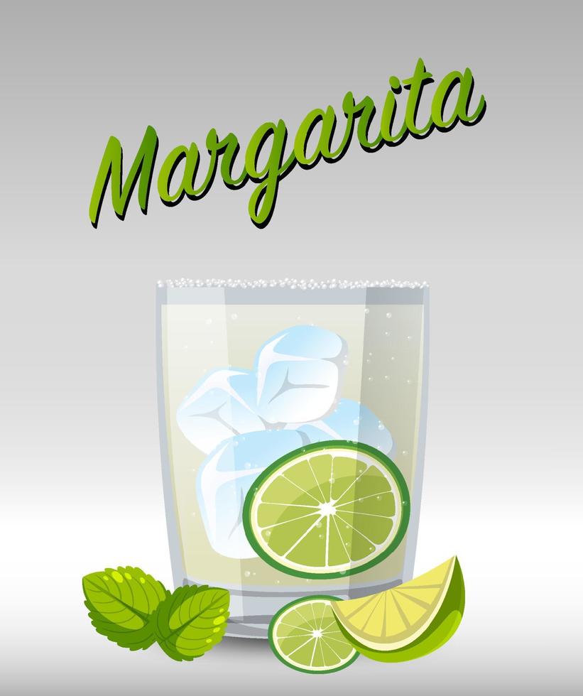 margarita cocktail in het glas vector