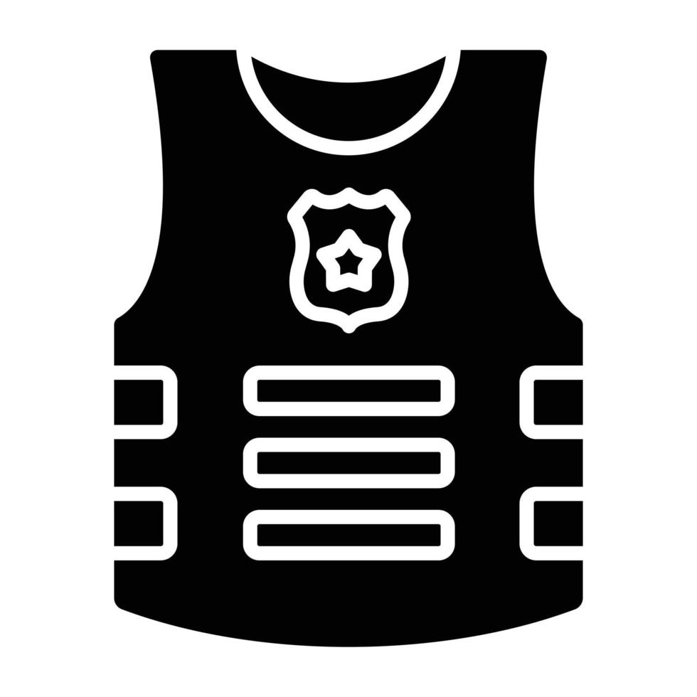 kogelvrij vest pictogramstijl vector