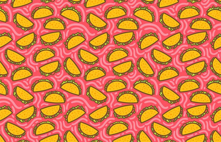 Gratis Naadloos Vector Taco Patroon