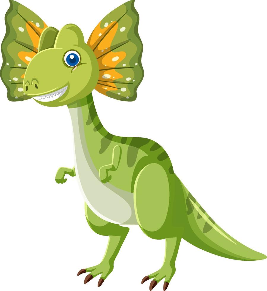 schattige dilophosaurus dinosaurus cartoon vector