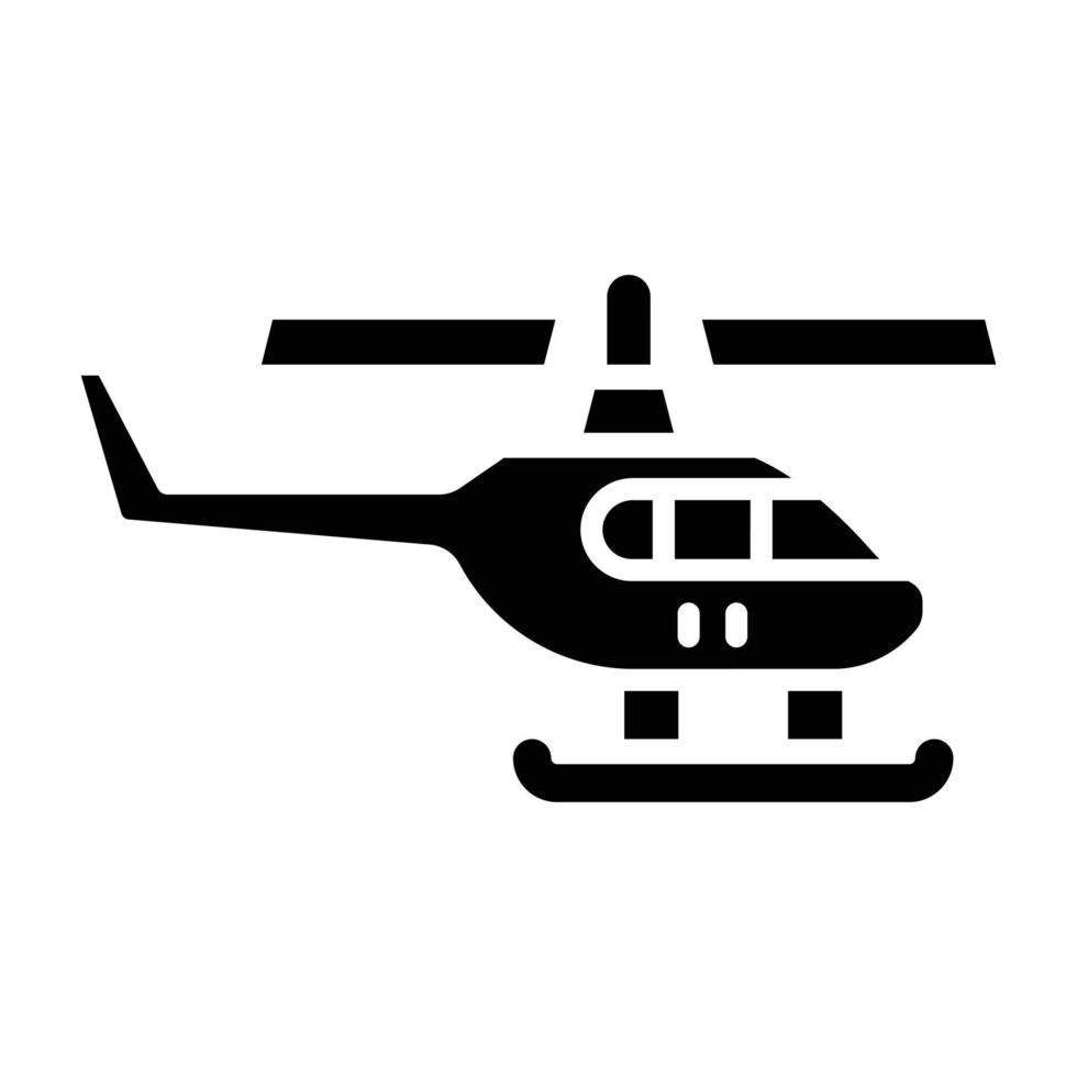 leger helikopter pictogramstijl vector