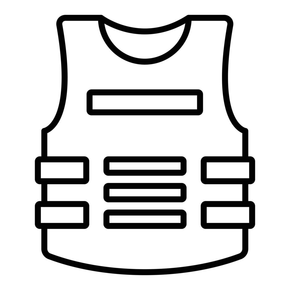 kogelvrij vest pictogramstijl vector