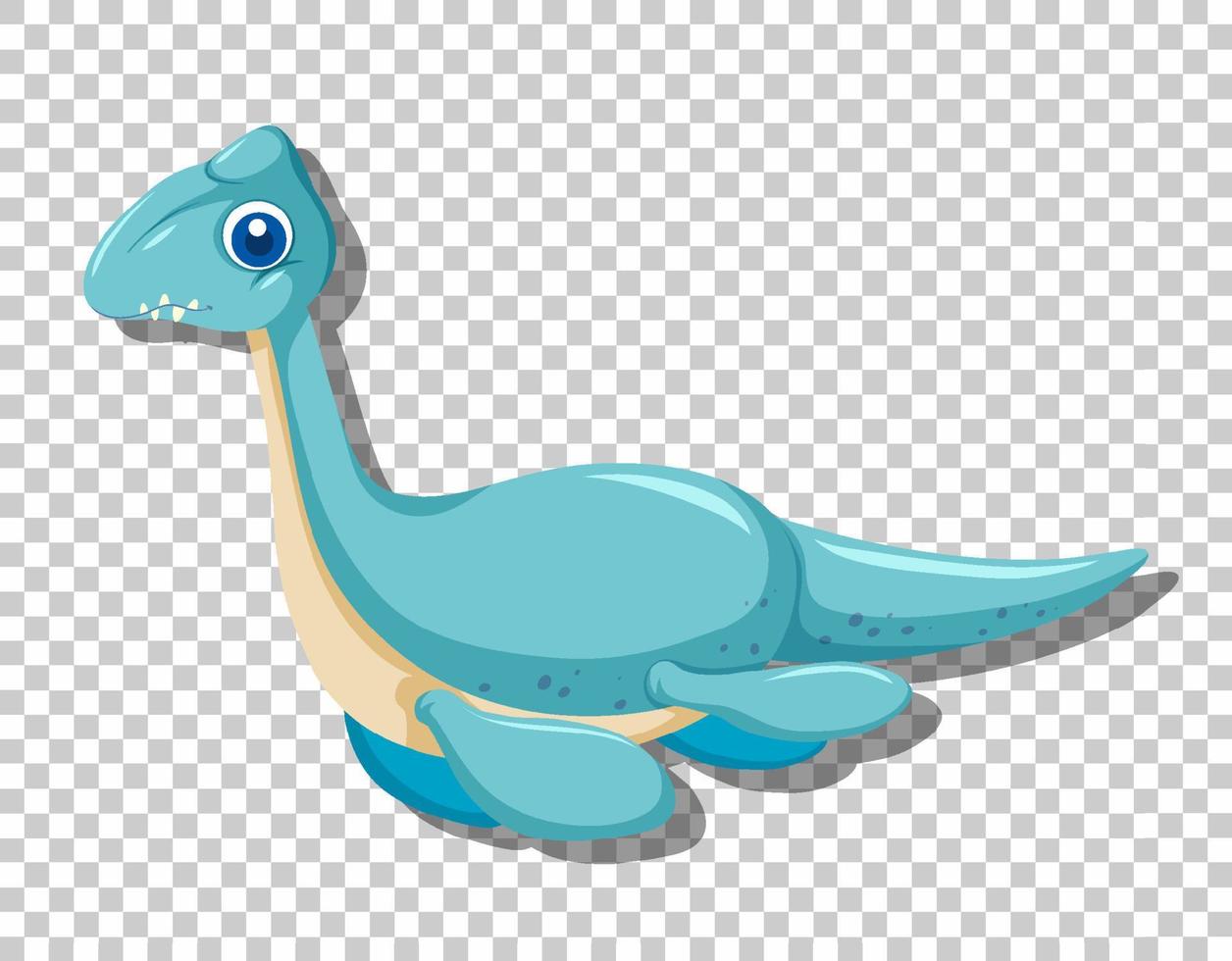 schattige plesiosaurus dinosaurus geïsoleerd vector