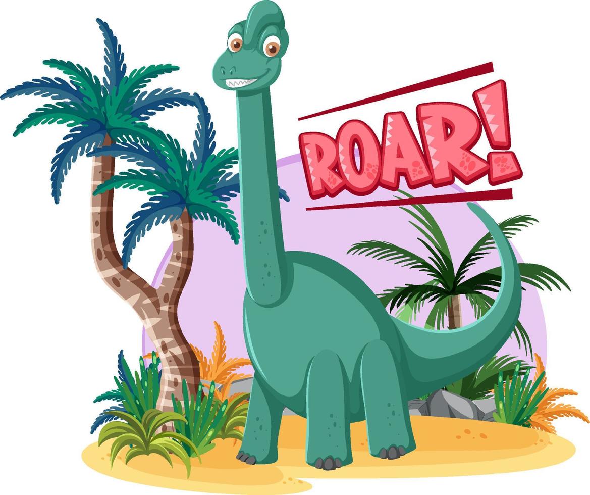 brontosaurus dinosaurus stripfiguur vector