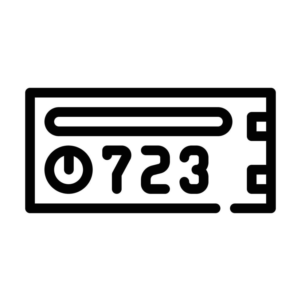 coworking mailbox lijn pictogram vector zwarte illustratie