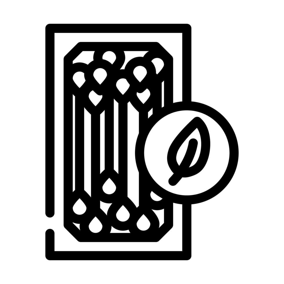 oor plakt nul afval lijn pictogram vectorillustratie vector