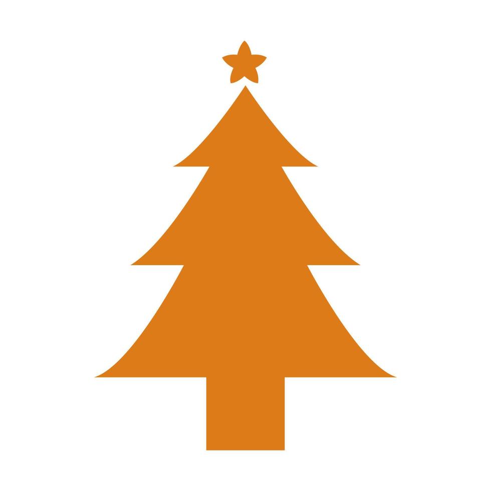 kerstboom geïllustreerd op witte achtergrond vector