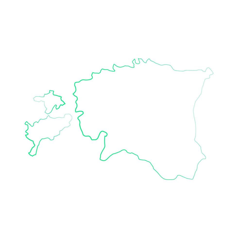 Estland kaart geïllustreerd op een witte achtergrond vector