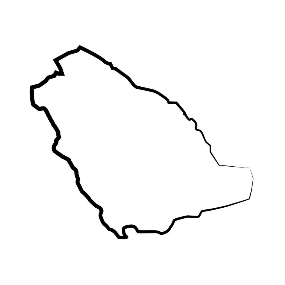 saoedi-arabië kaart geïllustreerd op een witte achtergrond vector