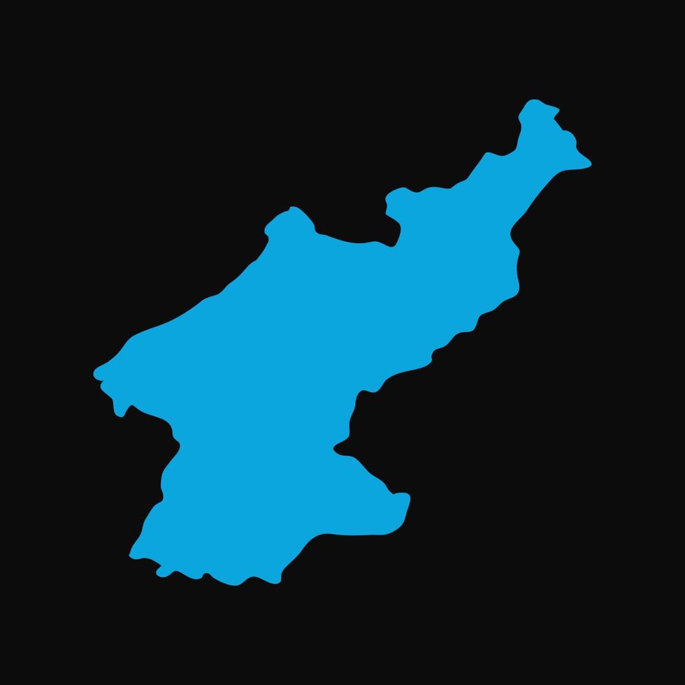noord-korea kaart geïllustreerd op witte achtergrond vector