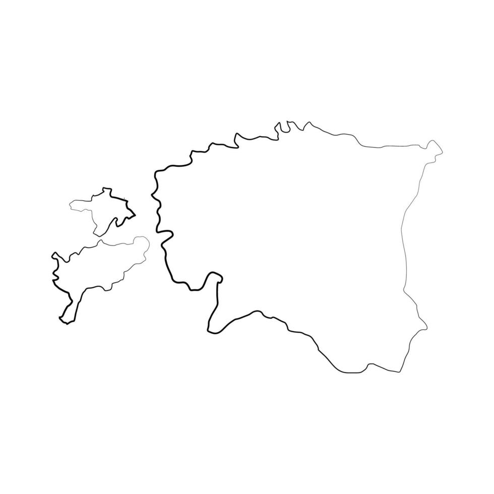 Estland kaart geïllustreerd op een witte achtergrond vector