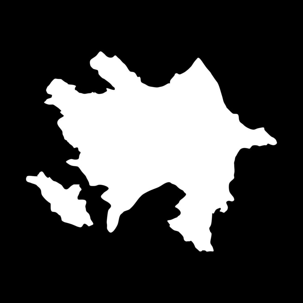 azerbeidzjan kaart geïllustreerd op witte achtergrond vector