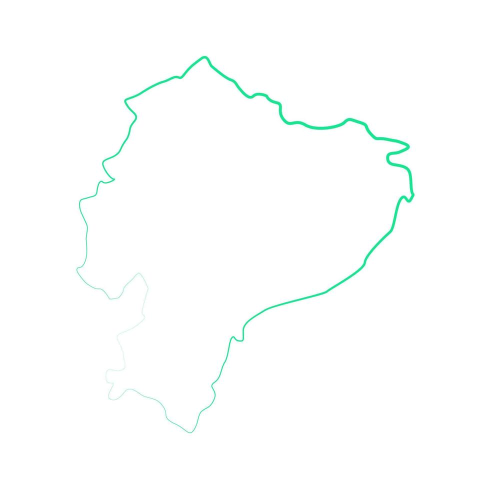 Ecuador kaart geïllustreerd op een witte achtergrond vector