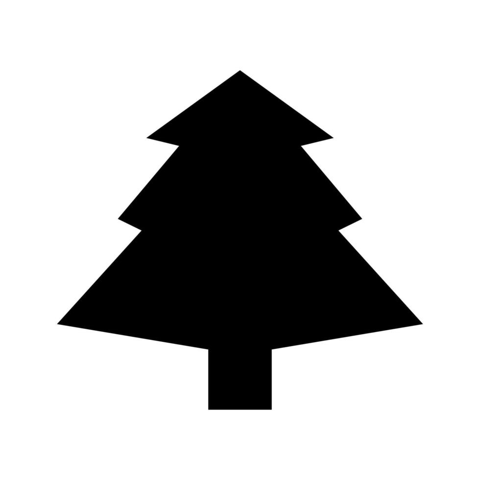 kerstboom geïllustreerd op witte achtergrond vector