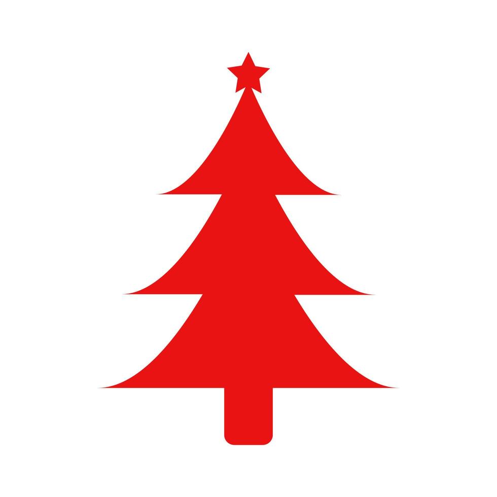 kerstboom geïllustreerd op witte achtergrond vector