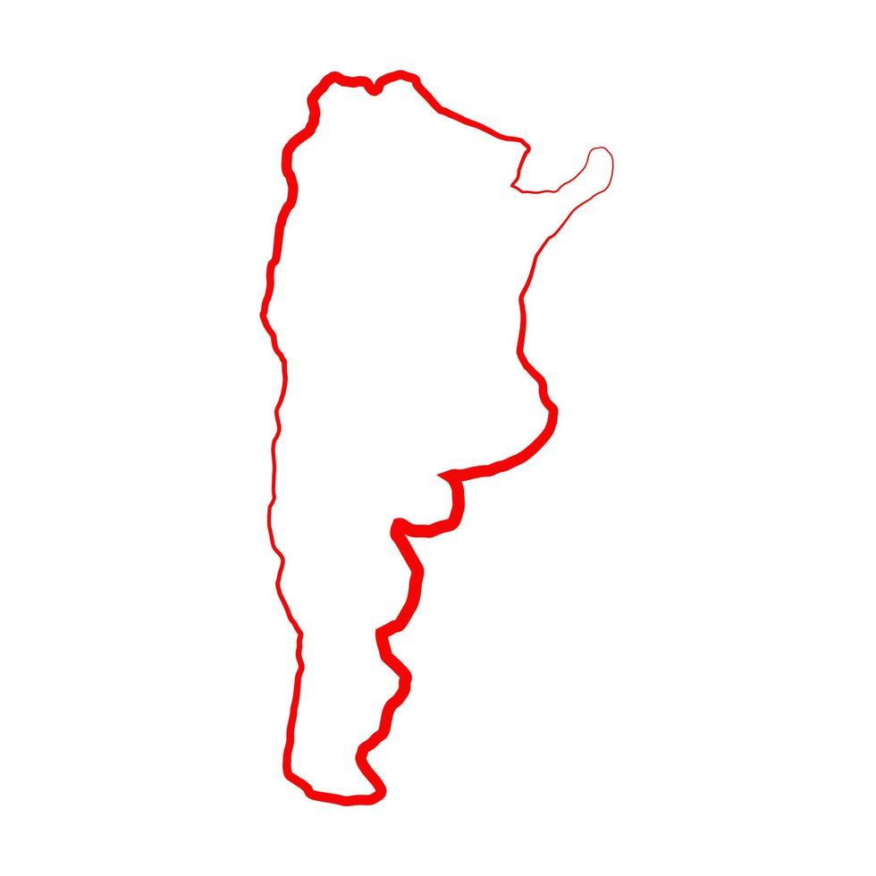 Argentinië kaart geïllustreerd op witte achtergrond vector