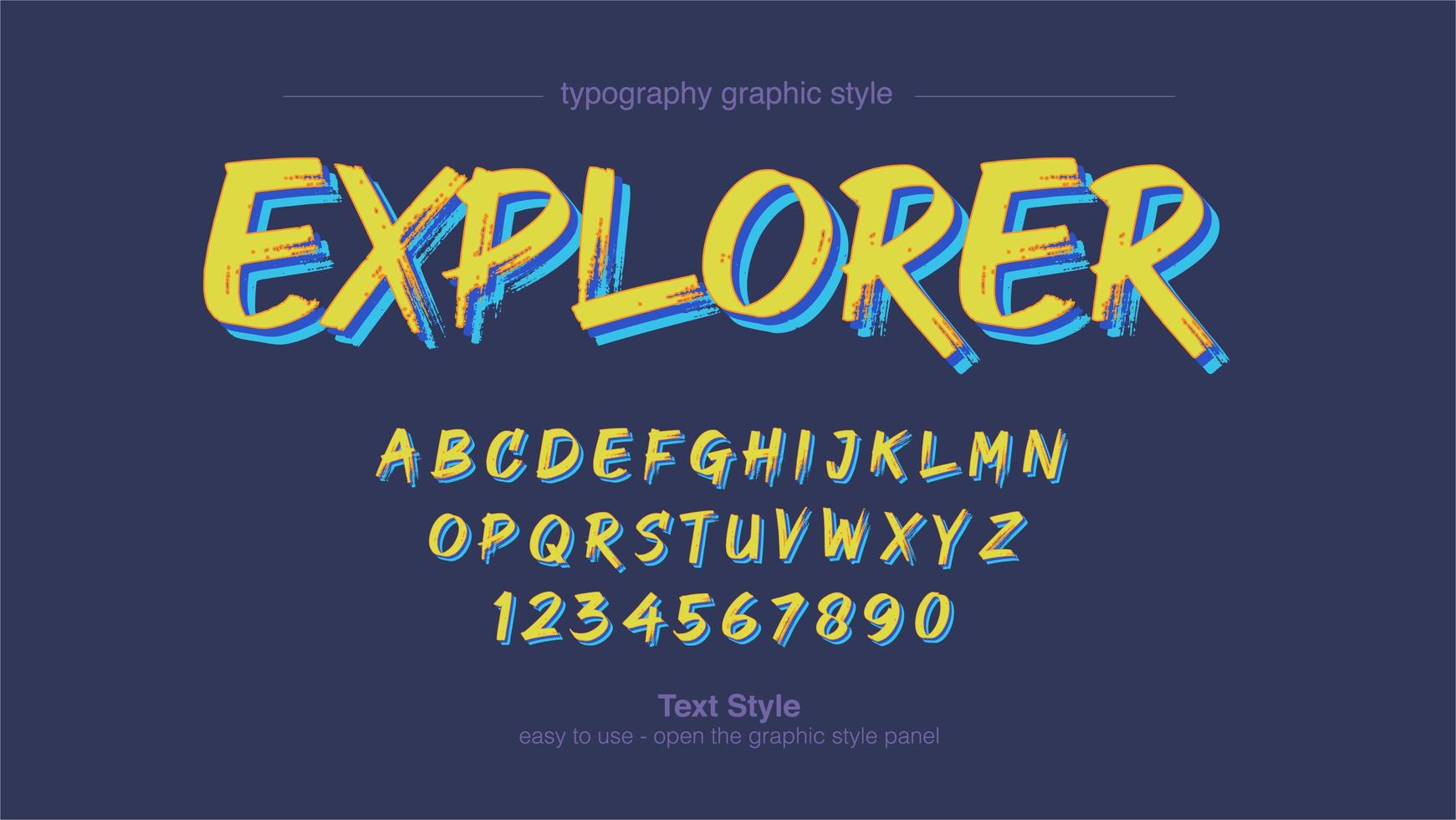 geel penseel typografie design vector