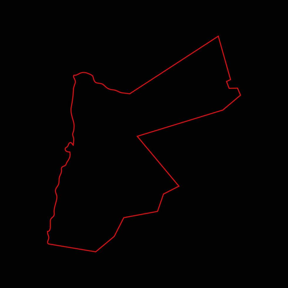 Jordanië kaart geïllustreerd op een witte achtergrond vector