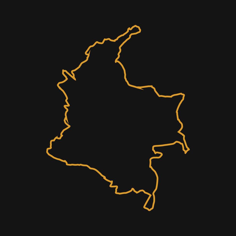 Colombia kaart geïllustreerd op een witte achtergrond vector