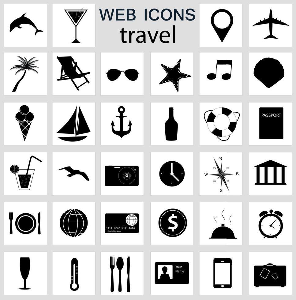 reizen iconen vector illustratie