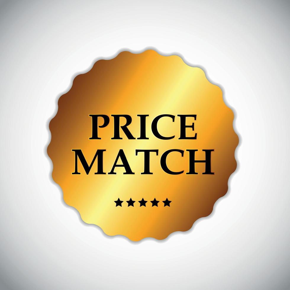 prijs match label vectorillustratie vector