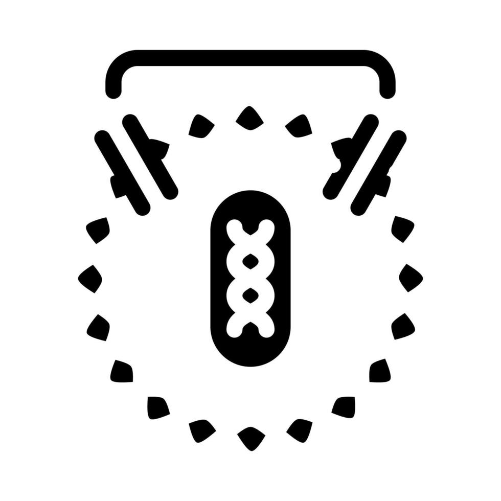 DNA-decodering voor toekomstige vaccin glyph pictogram vectorillustratie vector