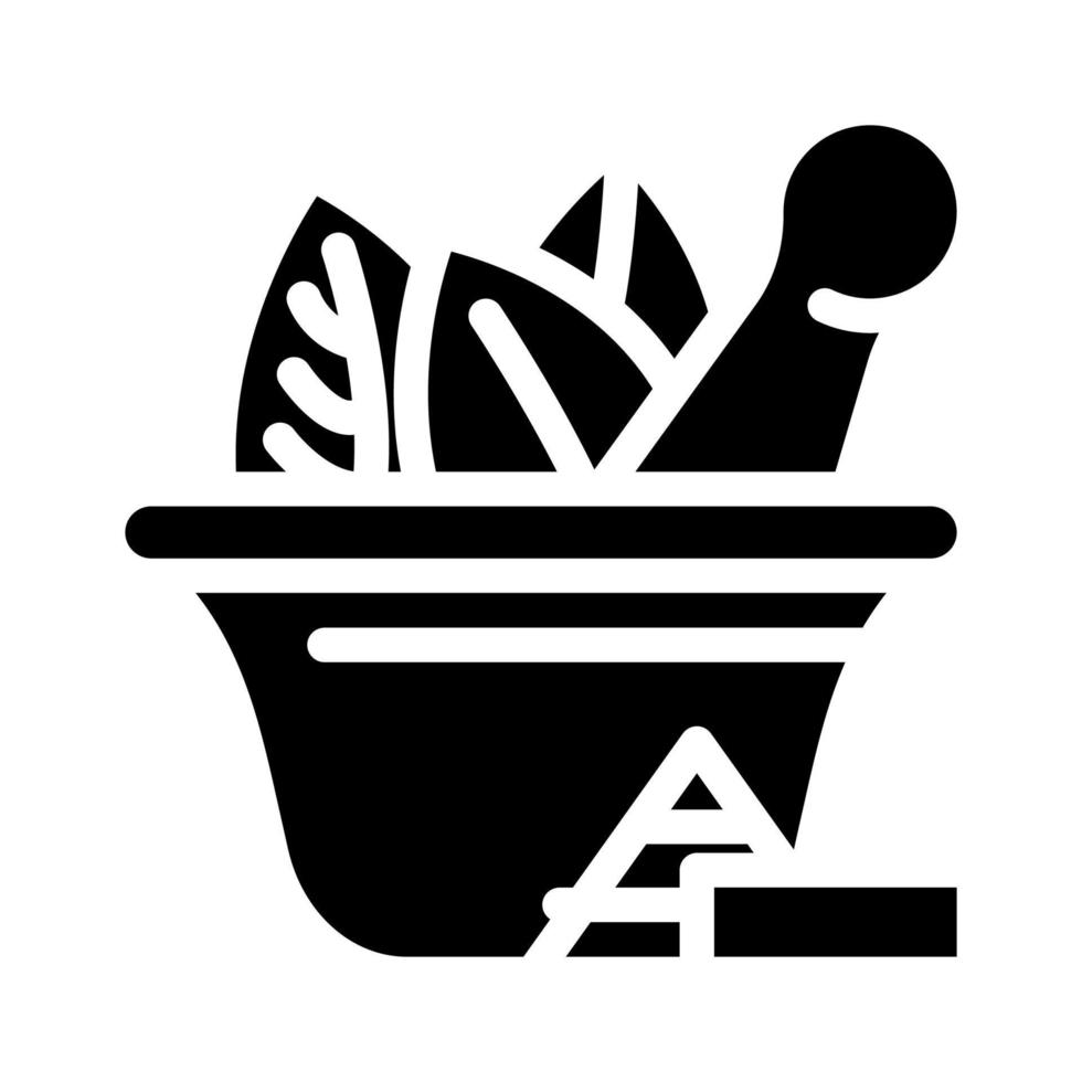 kom voor het maken van pillen glyph pictogram vectorillustratie vector