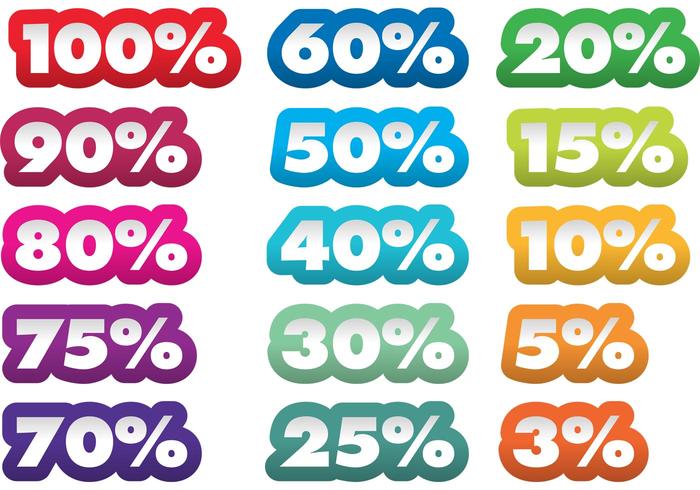 Percentage Vector Stickers