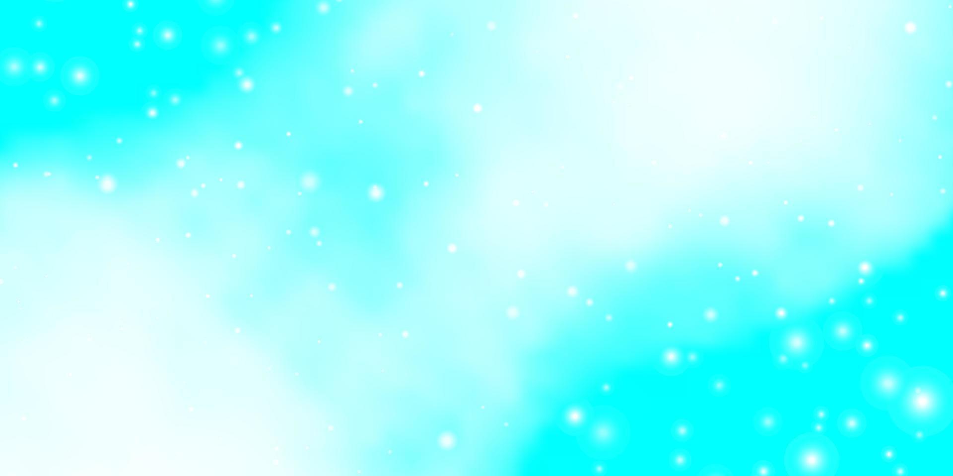 lichtblauwe, groene vectorachtergrond met kleurrijke sterren. vector