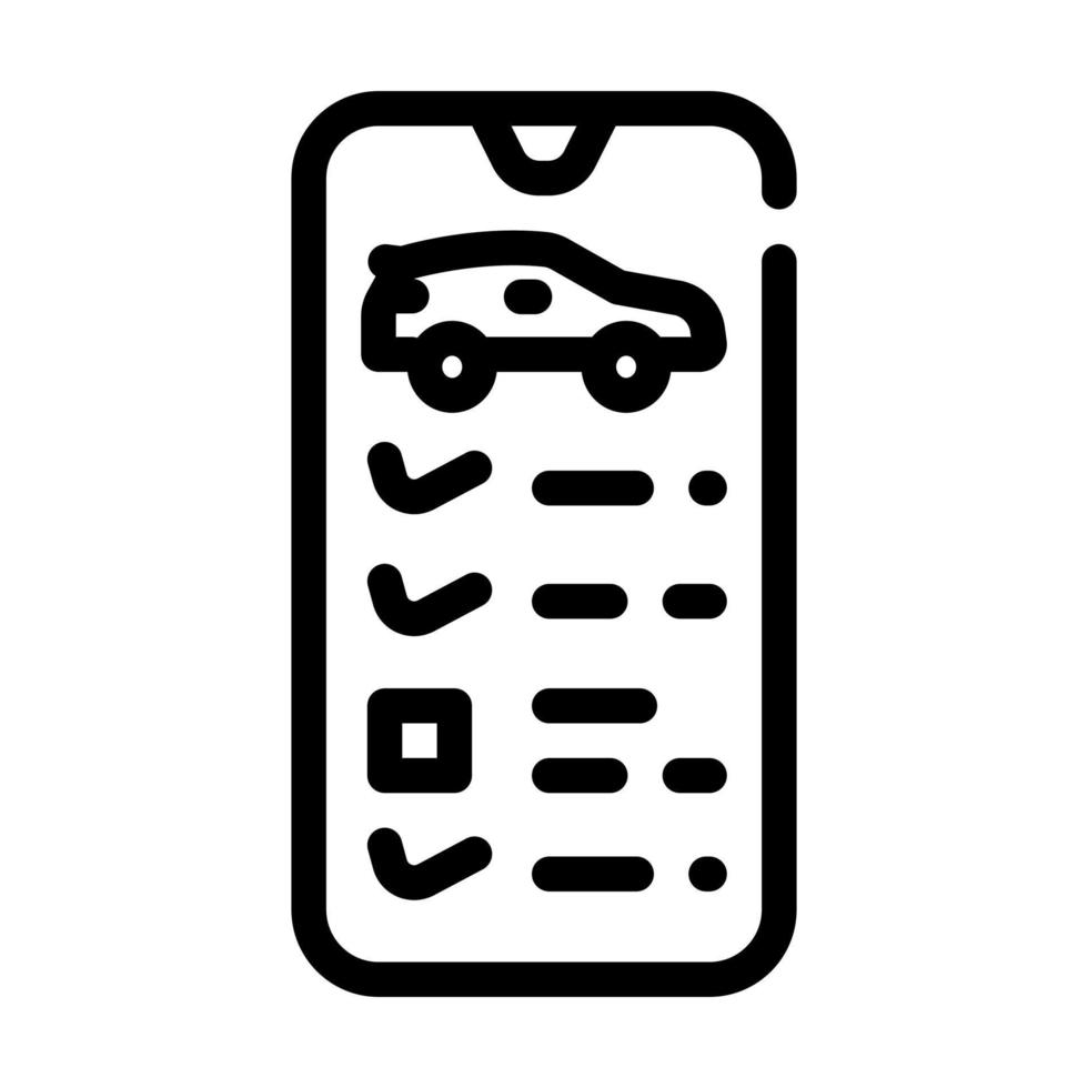 telefoon checklist reparatie service lijn pictogram vectorillustratie vector