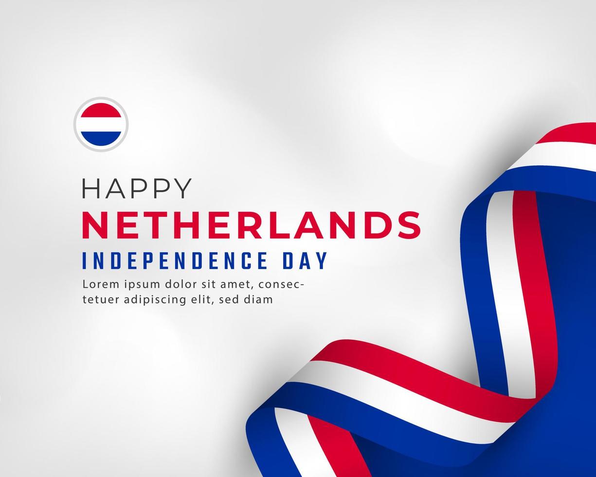 gelukkige dag van de onafhankelijkheid van nederland 26 juli viering vectorillustratie ontwerp. sjabloon voor poster, banner, reclame, wenskaart of printontwerpelement vector