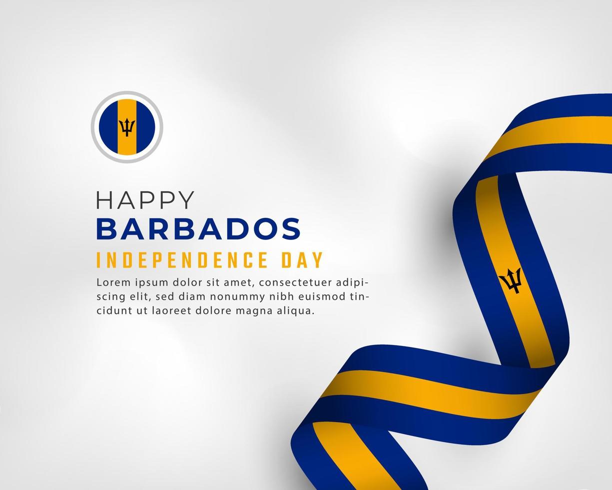 gelukkige dag van de onafhankelijkheid van barbados 30 november viering vectorillustratie ontwerp. sjabloon voor poster, banner, reclame, wenskaart of printontwerpelement vector