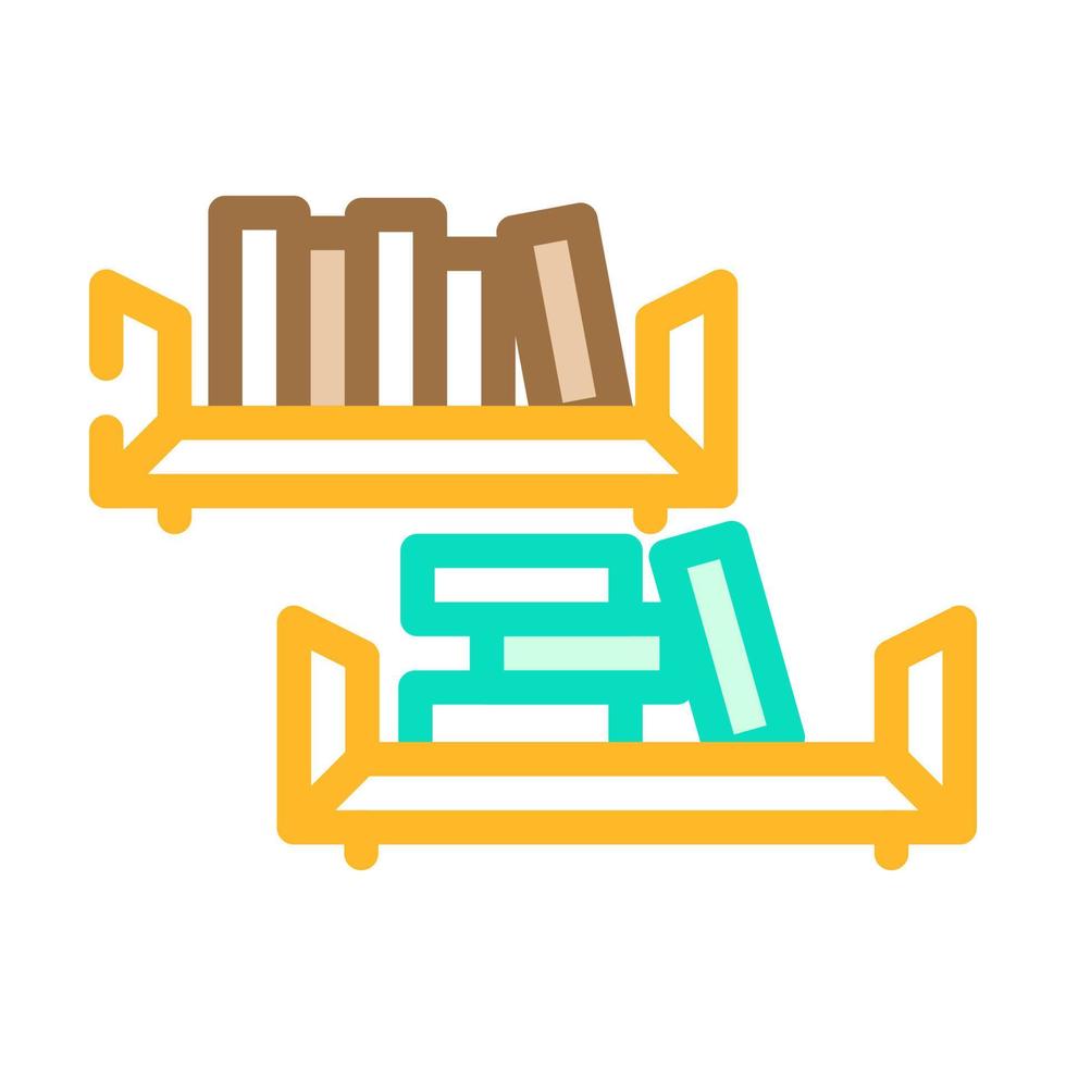 boekenplank meubels kleur pictogram vectorillustratie vector