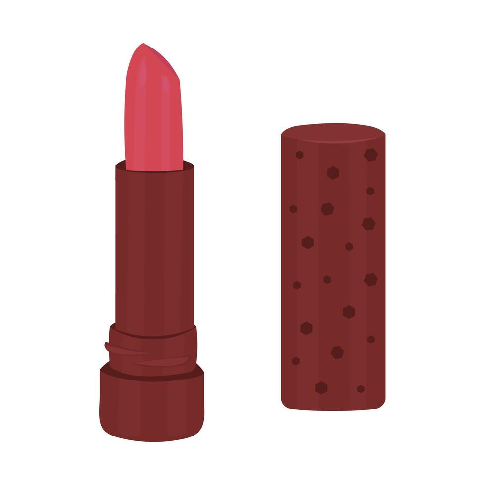 lippenstift, schattige kleurrijke illustratie vector