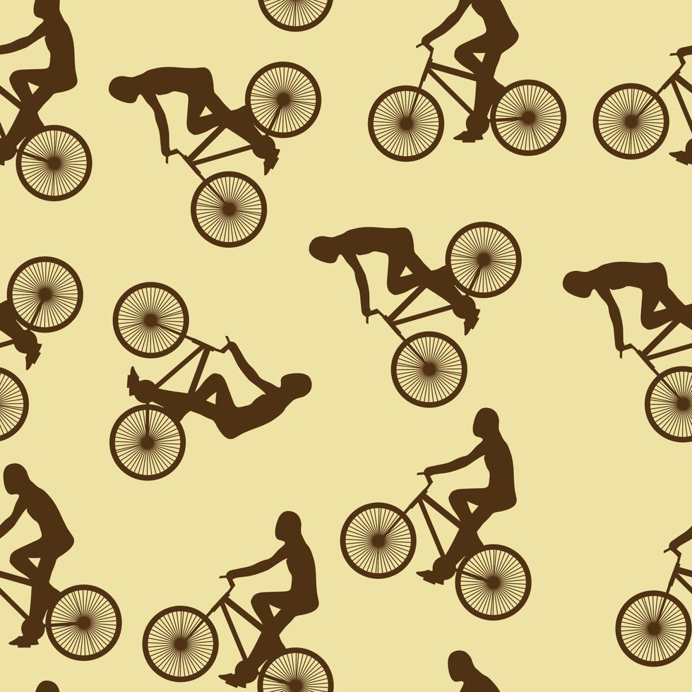fiets achtergrond. naadloos patroon. kan worden gebruikt voor behang, pa vector