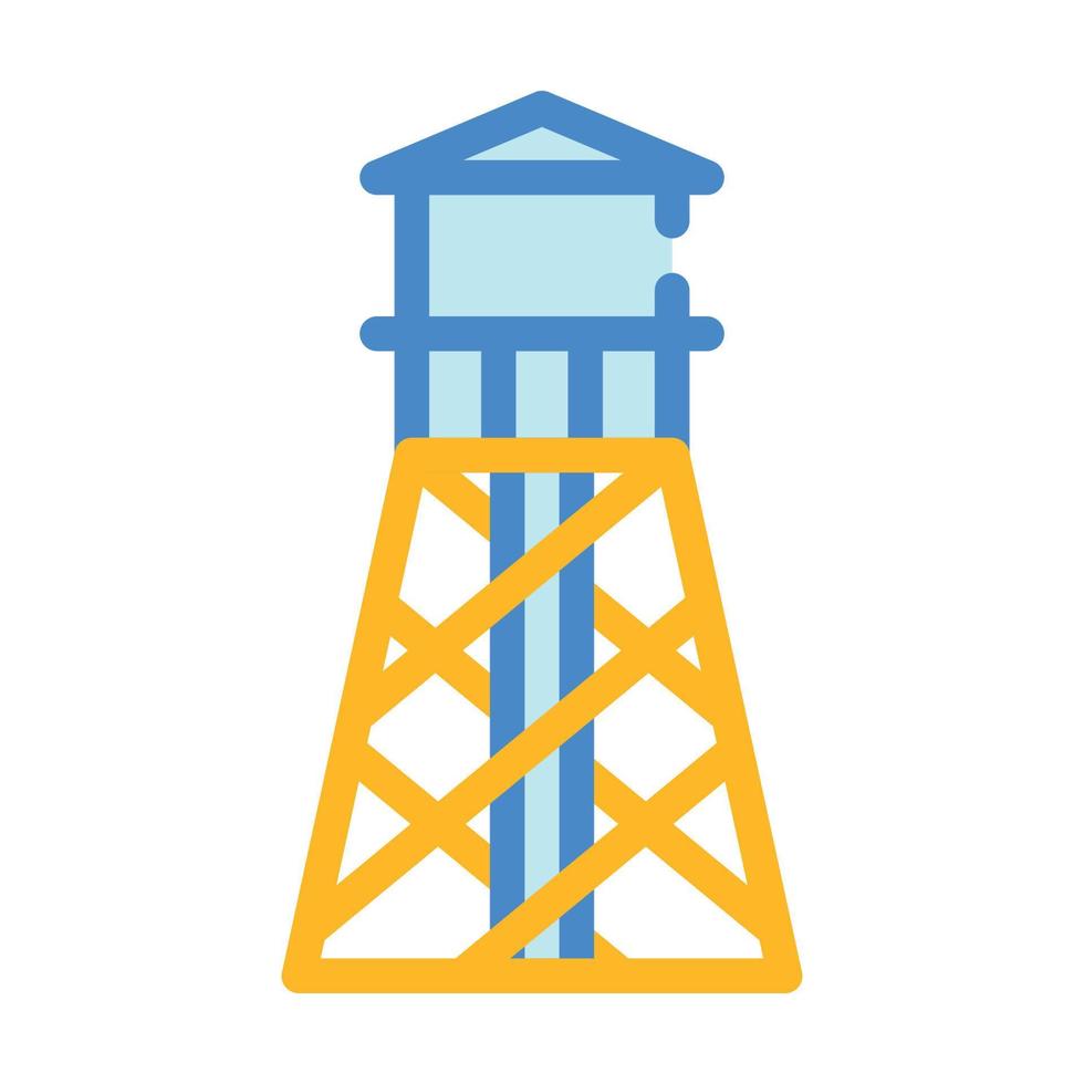 watertoren kleur pictogram vector geïsoleerde illustratie