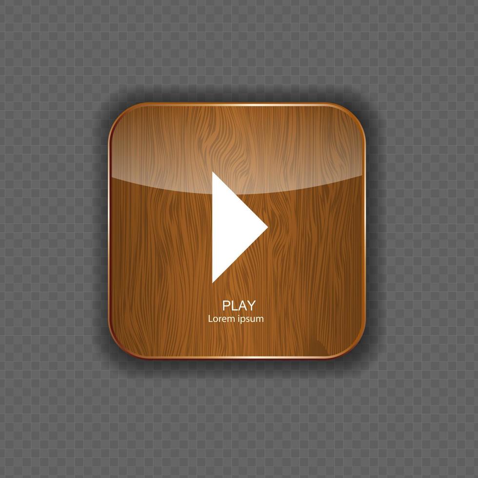 muziek hout toepassing iconen vector illustratie