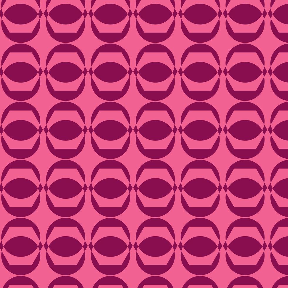 geometrisch retro roze patroon vector