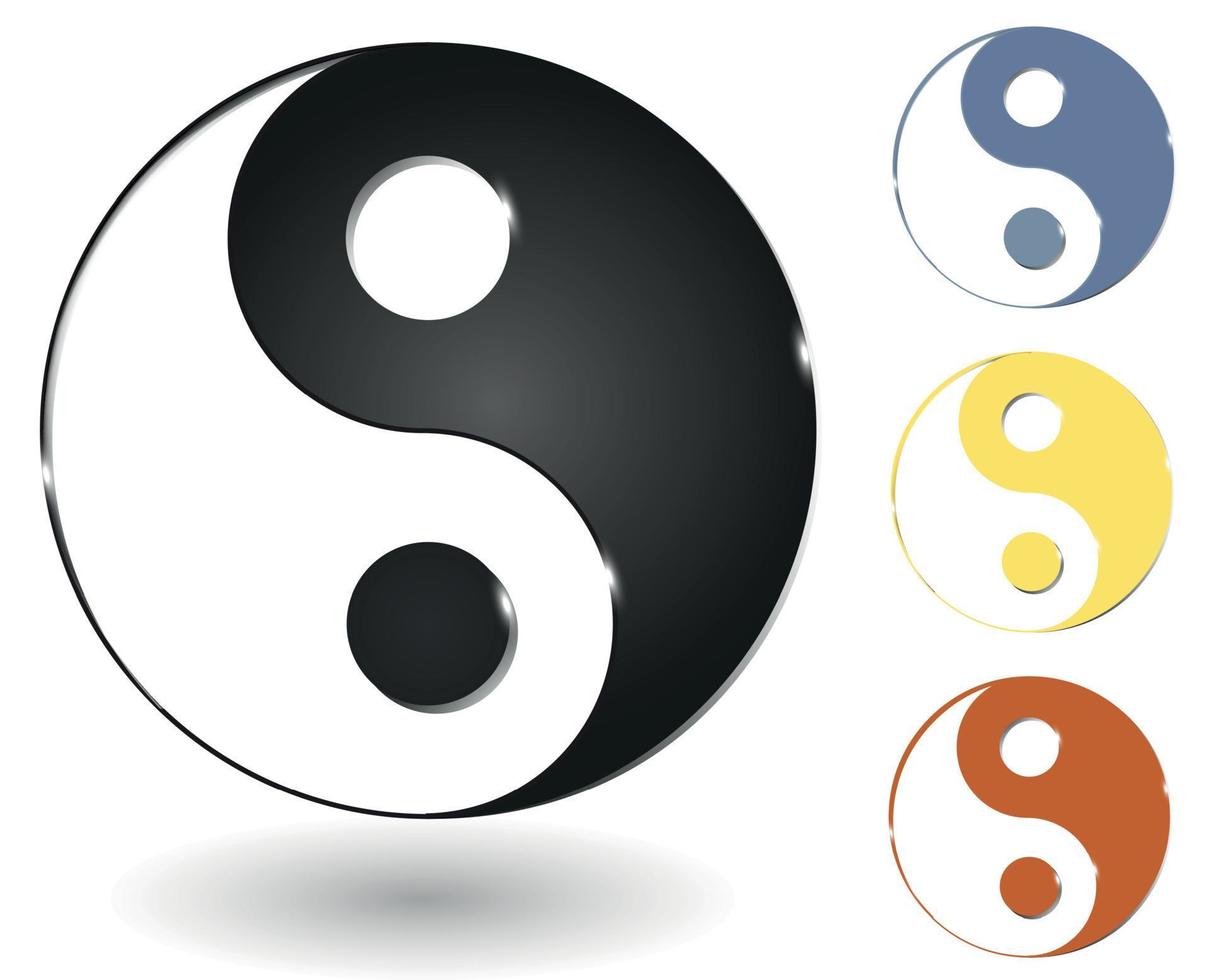 yin yang-symbool. vectorillustratie. vector