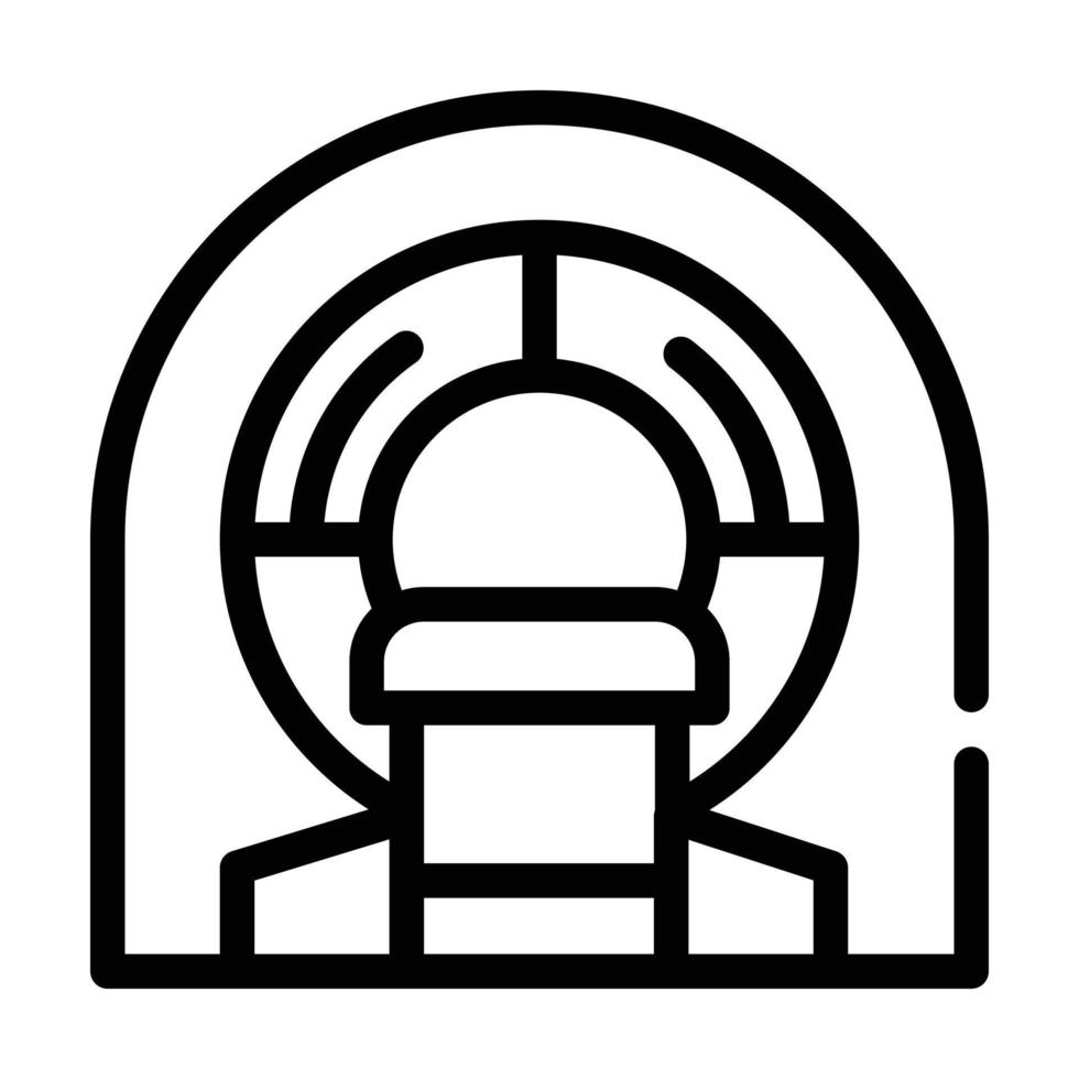 mri ziekenhuis apparatuur lijn pictogram vectorillustratie vector