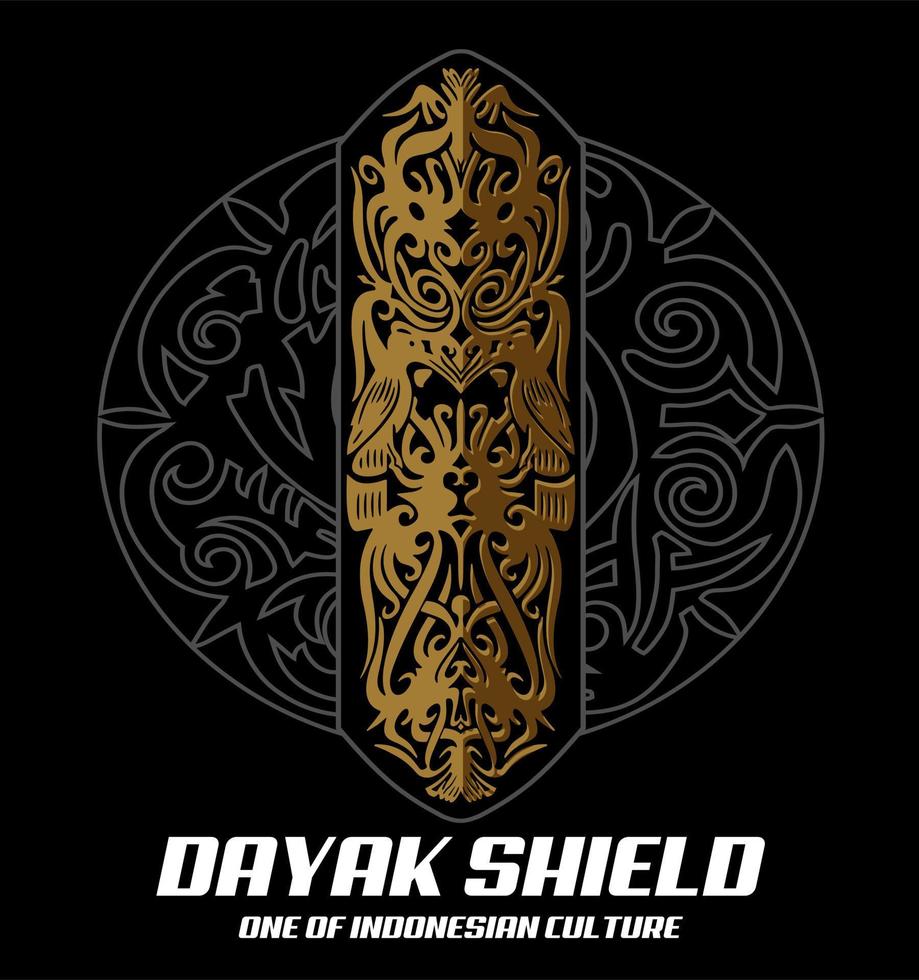 dayak schild vector sjabloon