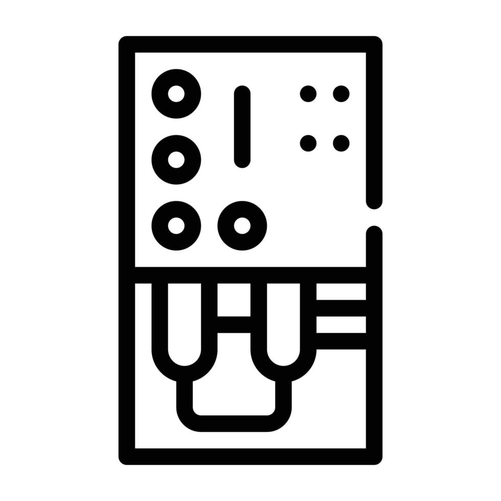 waterbehandeling elektrische apparatuur lijn pictogram vectorillustratie vector