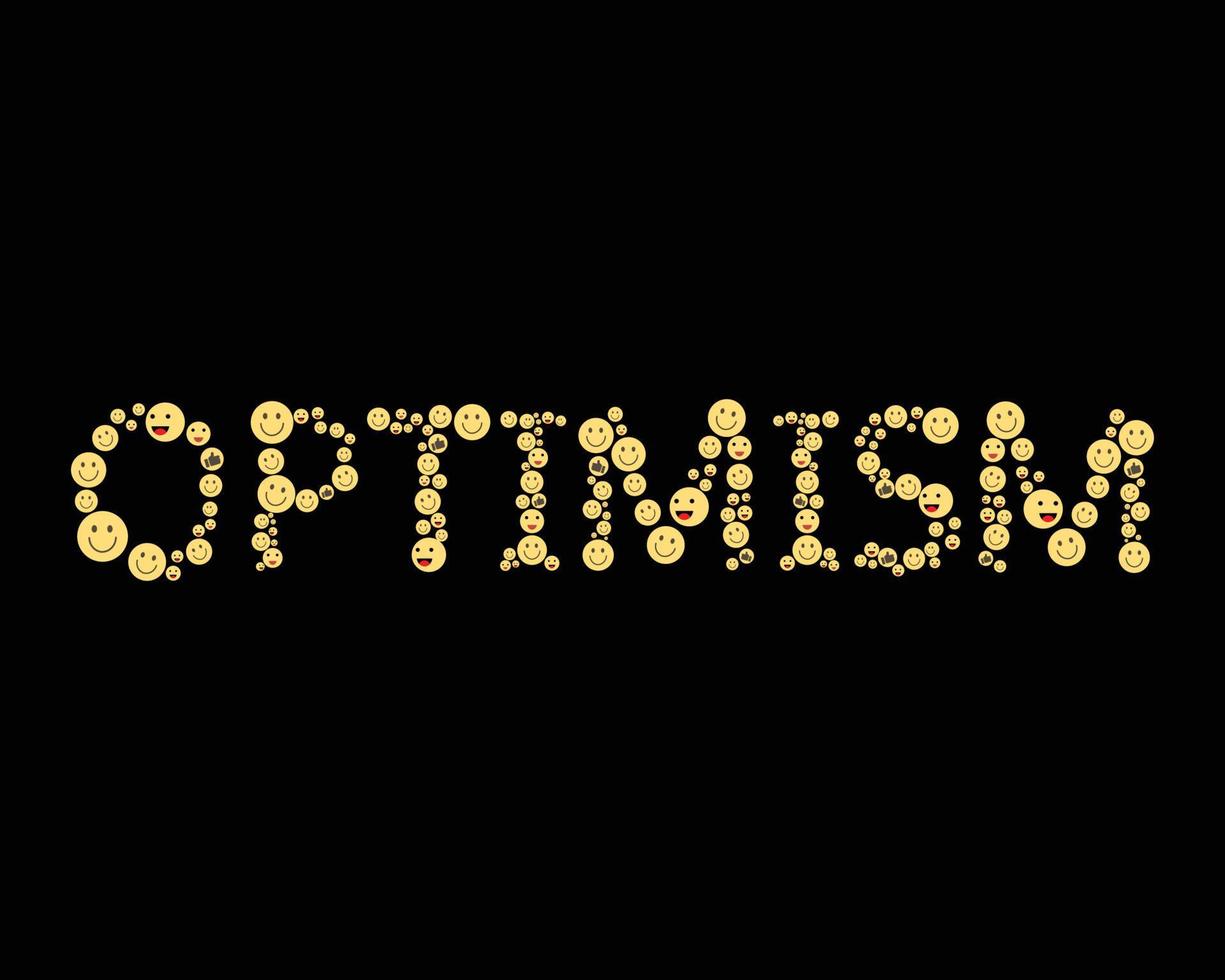 optimisme is een houding of mentaliteit die een overtuiging of hoop weerspiegelt dat de uitkomst positief zal zijn vector