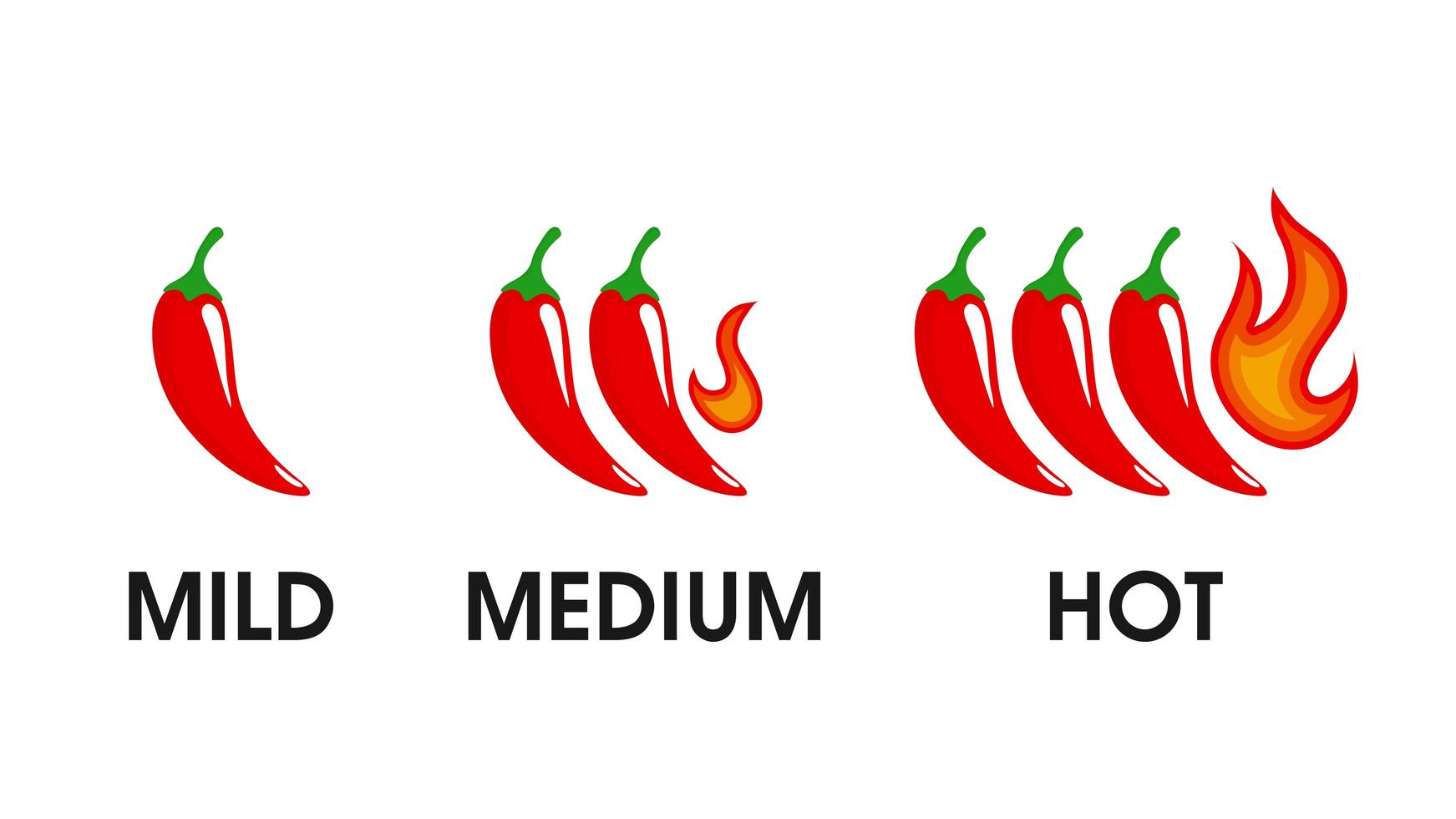 warm en pittig pictogram vector